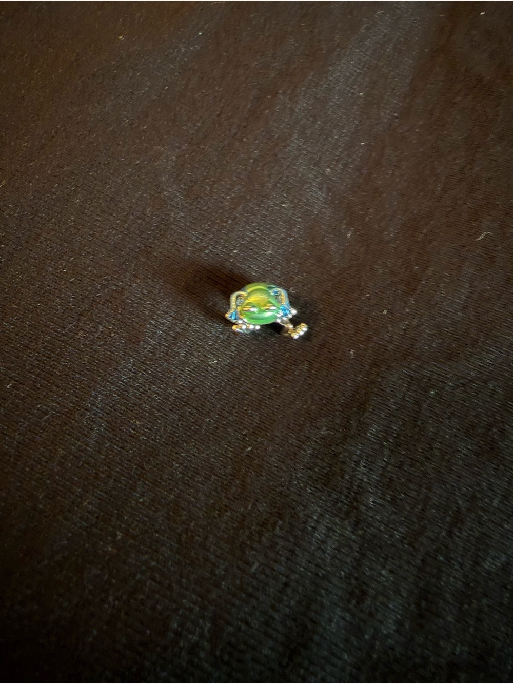 Pandora Green and Blue frog Charm